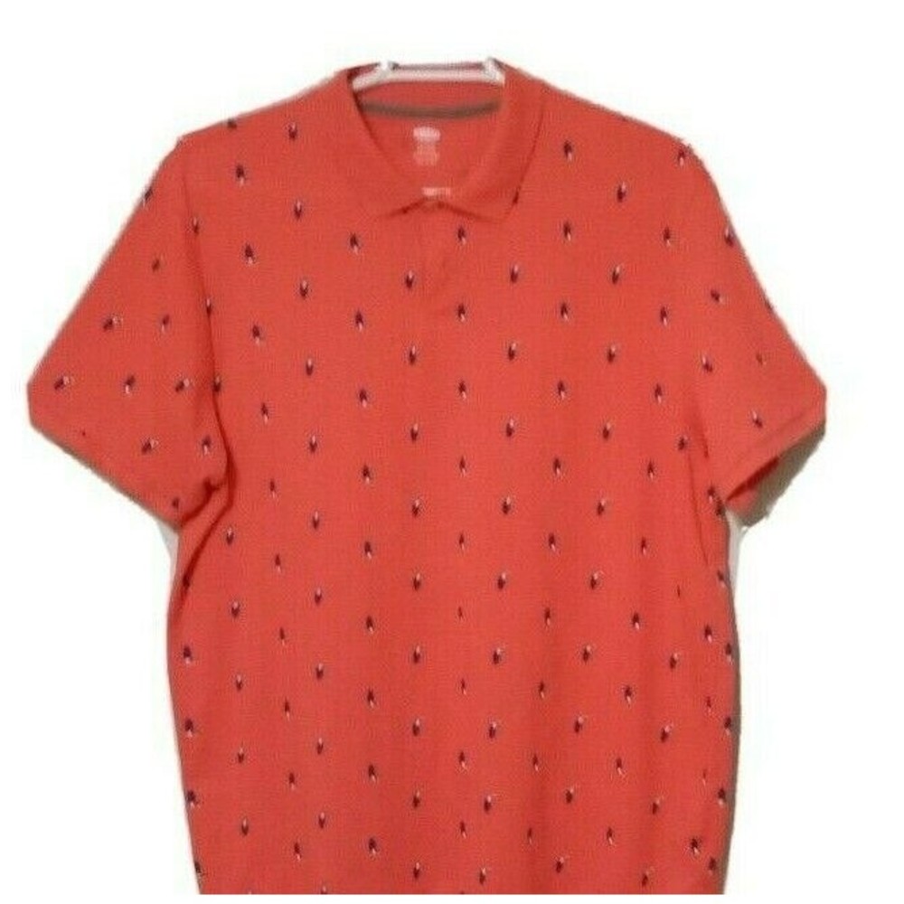 Men's Old Navy Polo Golf Toucan Print Short Sleeve Stretch Cotton Shirt Size XXL